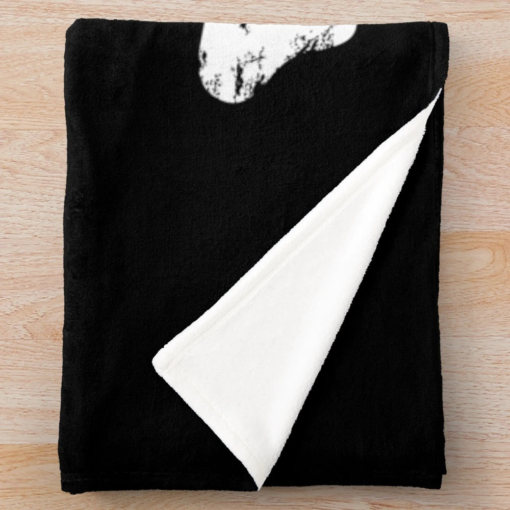 Plush blanket featuring the Jolly Roger design from the Captain Harlock anime series