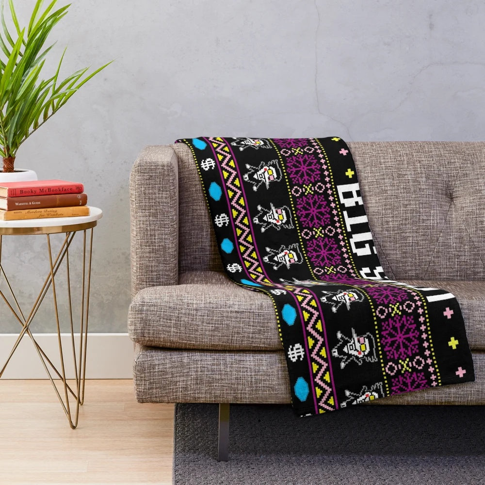 Spamton's BIG SHOT Kromer plush blanket with Undertale Deltarune inspired design