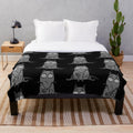 Sparky the Frankenweenie dog plush blanket in black and white