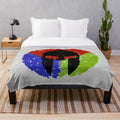 Spartan-inspired plush blanket for athletic and fitness lifestyle