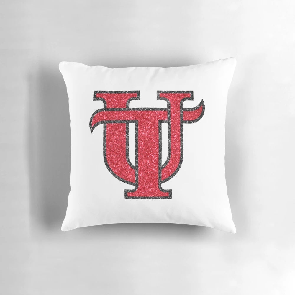 Spartan Spirit Pillow with Glitter Logo of the University of Tampa Spartans