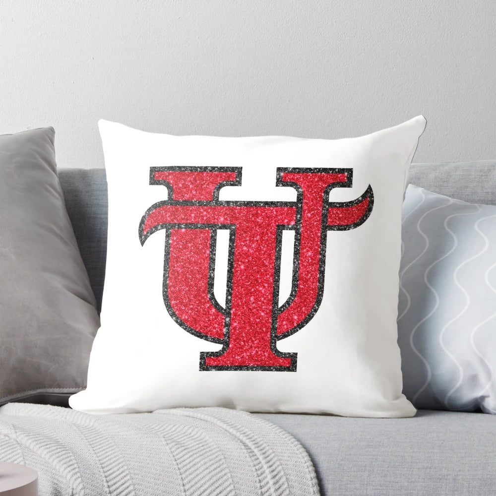 Spartan Spirit Pillow with Glitter Logo of the University of Tampa Spartans
