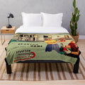 Spartan Trailers inspired plush blanket, soft and cozy for aircraft enthusiasts and fathers