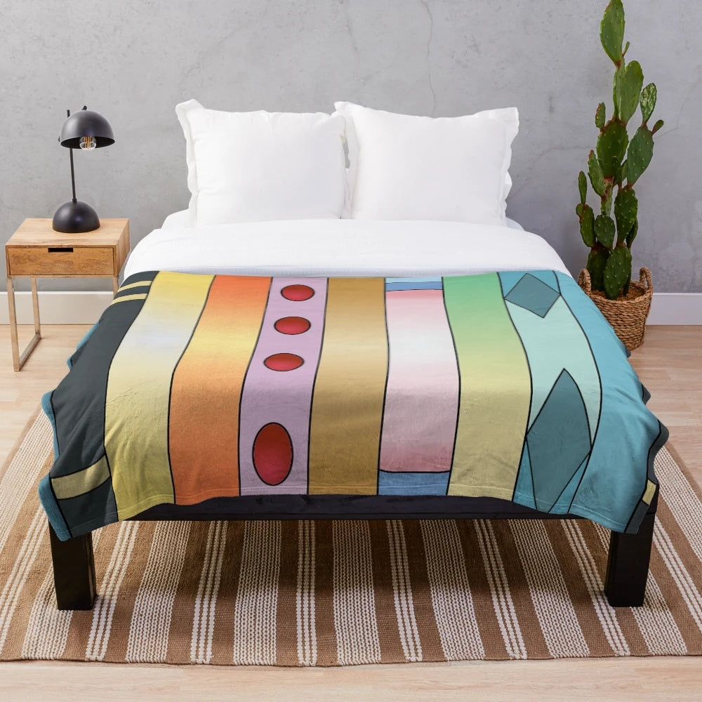 Spectrum of Eeveelutions inspired plush blanket