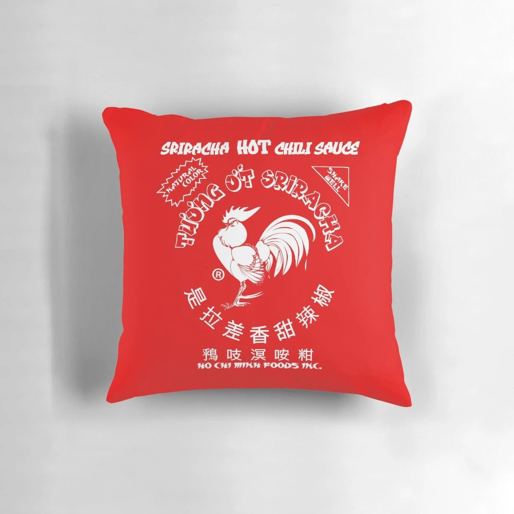 Sriracha Spicy Rooster Hot Chili Sauce Pillow
