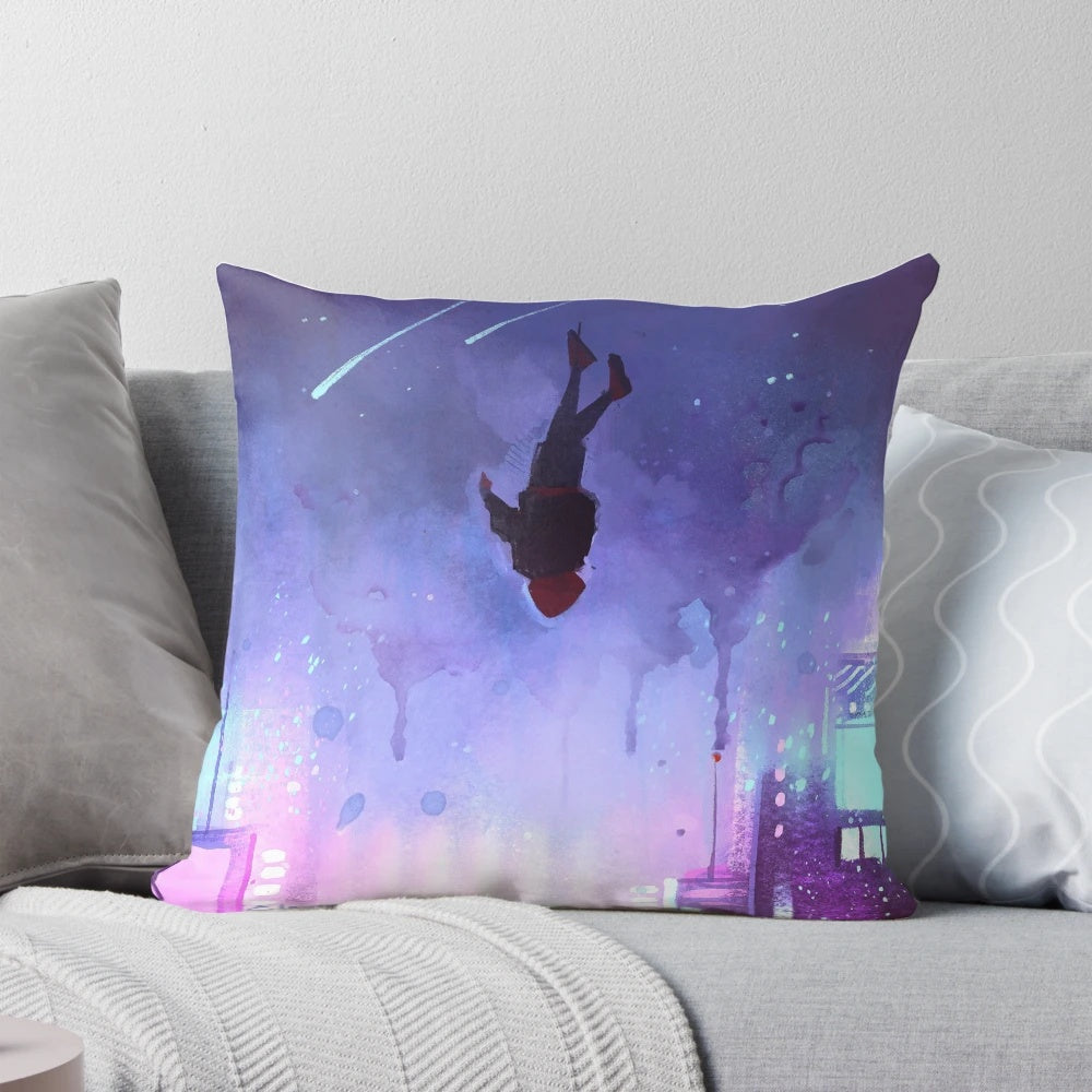 Spiderverse inspired "What's Up Danger" collectible pillow featuring iconic Spider-Man pose