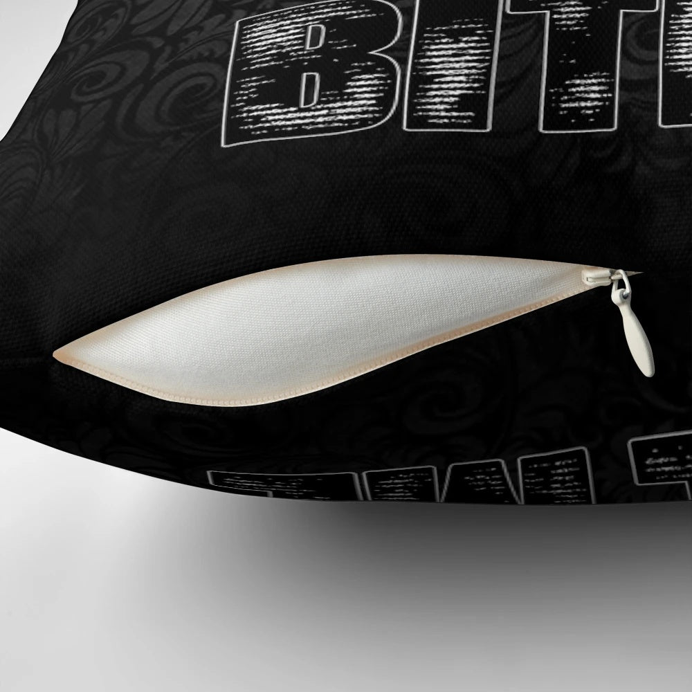 Spike from Buffy "Bite Me" Themed Decorative Pillow with James Marsters