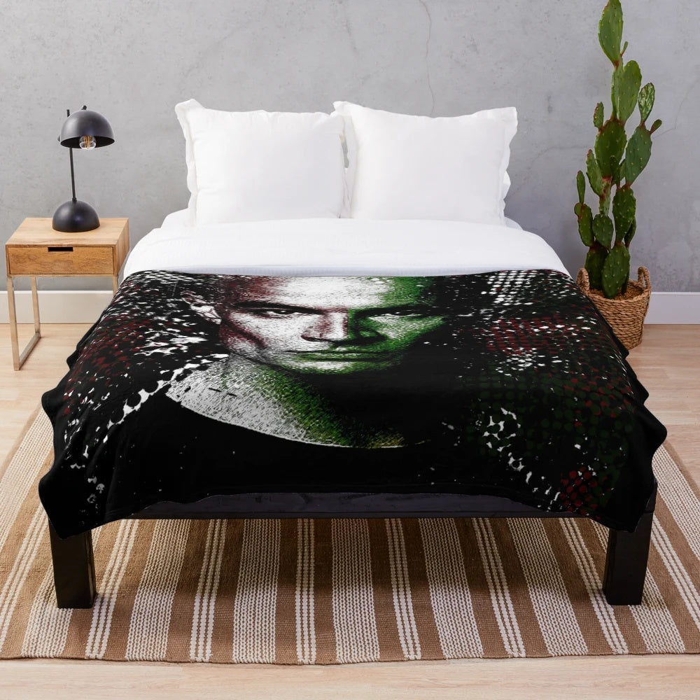 Spike inspired plush blanket with spike design