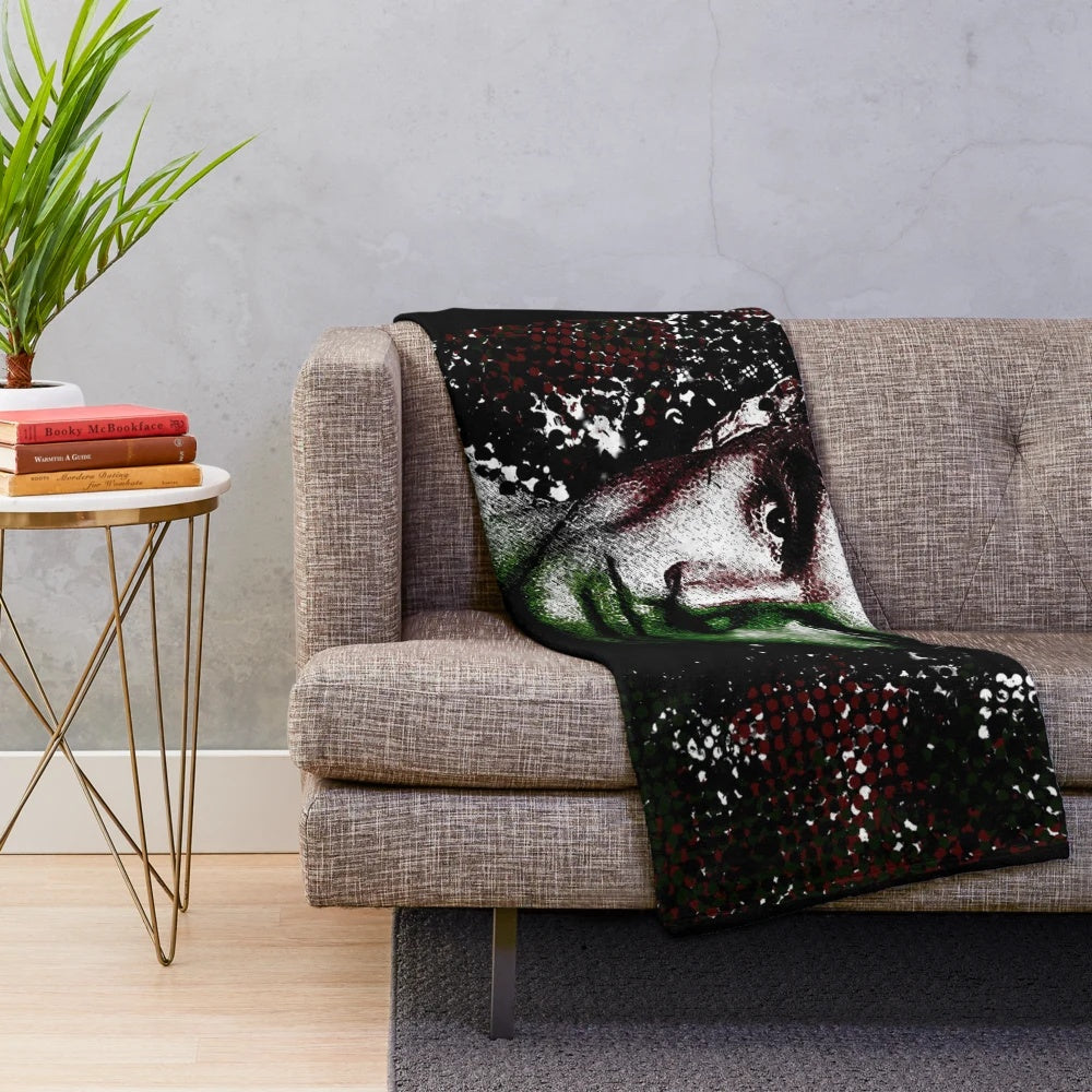 Spike inspired plush blanket with spike design