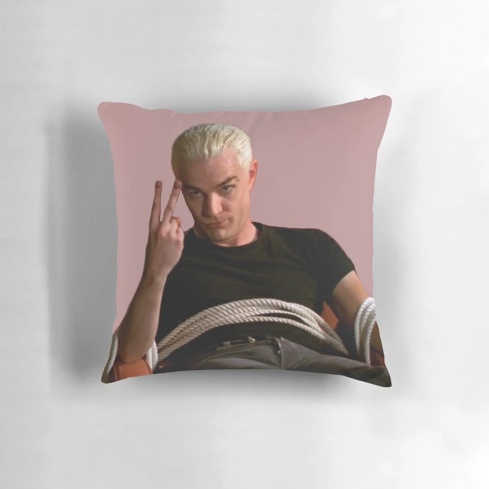 Spike-themed tied up pillow for Buffy the Vampire Slayer fans