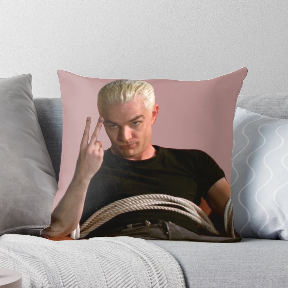 Spike-themed tied up pillow for Buffy the Vampire Slayer fans