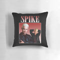 Spike Retro Design Throwback Pillow featuring a classic design from the beloved TV series Buffy the Vampire Slayer.