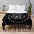 Spiral plush blanket featuring the pi symbol for math and geek enthusiasts