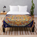 Buddhist Green Tara Mandala Plush Blanket for Meditation and Spiritual Practice