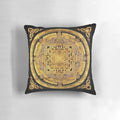 Vibrant Buddhist Mandala Golden OM Pillow for Meditation and Spiritual Home Decor