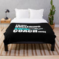 Plush swimming-themed blanket with swimmer graphics