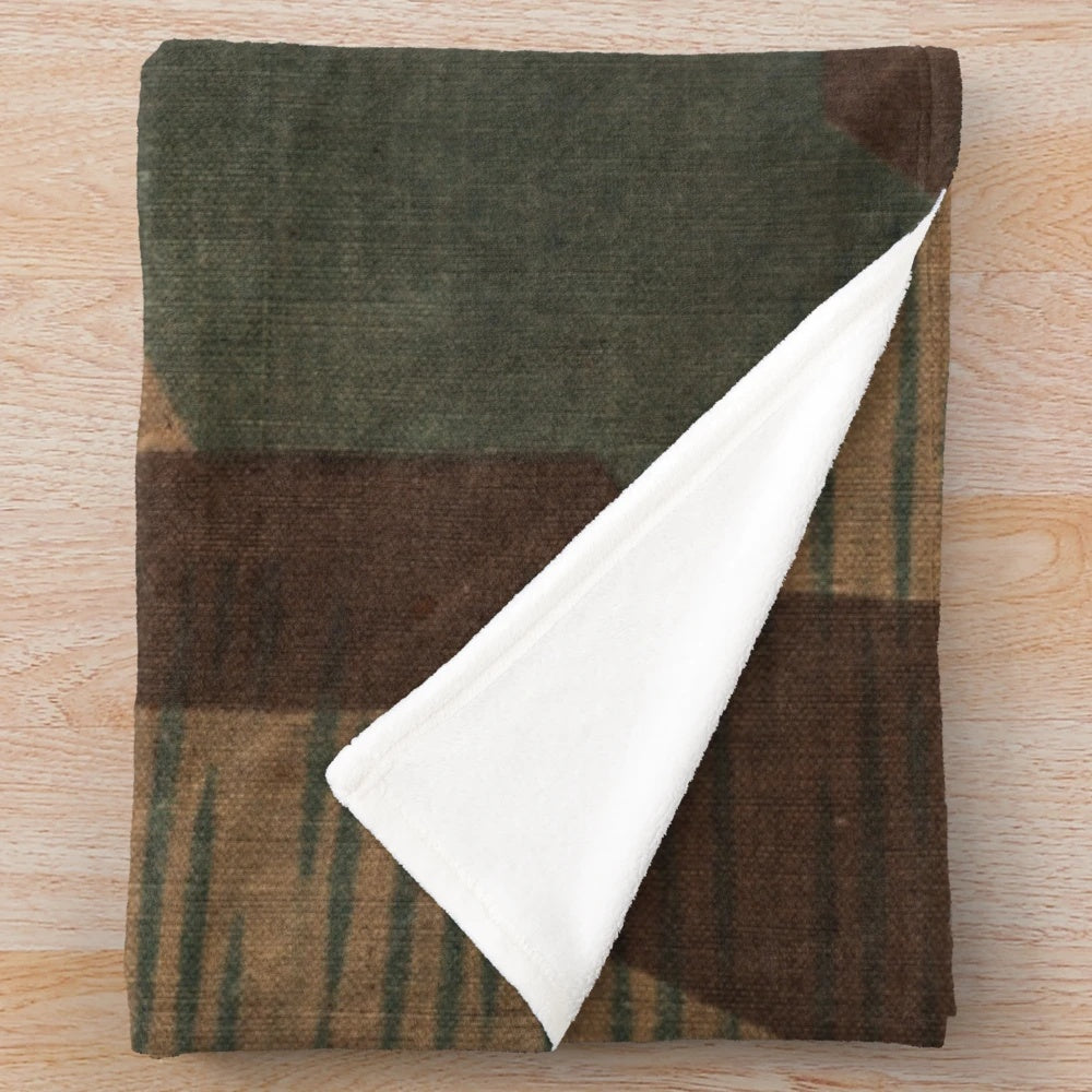 Splintertarn Pattern Plush Blanket featuring German WWII Oak Leaf Camouflage Design