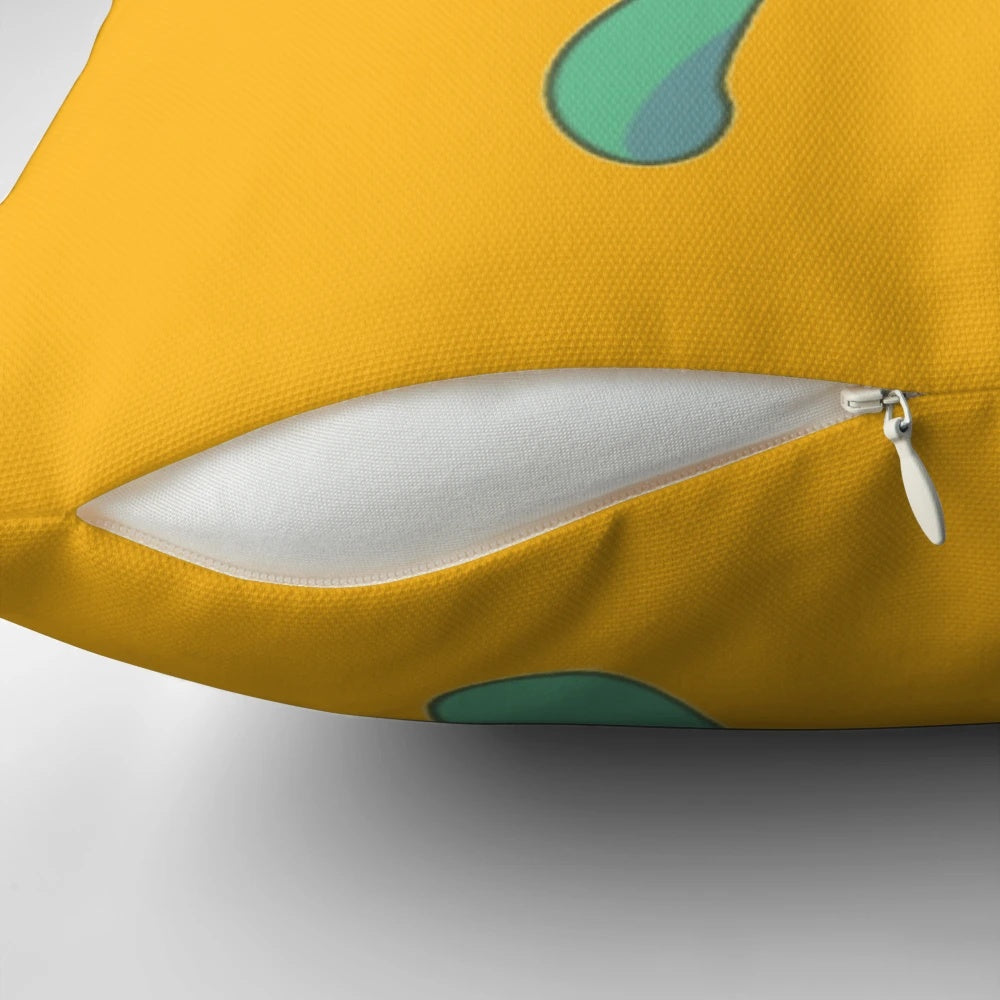 Transparent spongebob-themed bold and brash aesthetic pillow