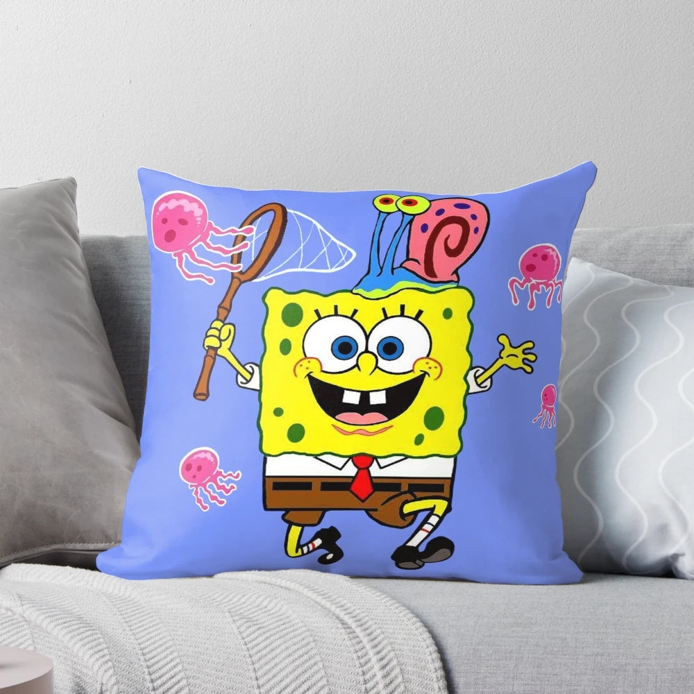 Spongebob Squarepants Themed Plush Pillow for Children's Bedroom