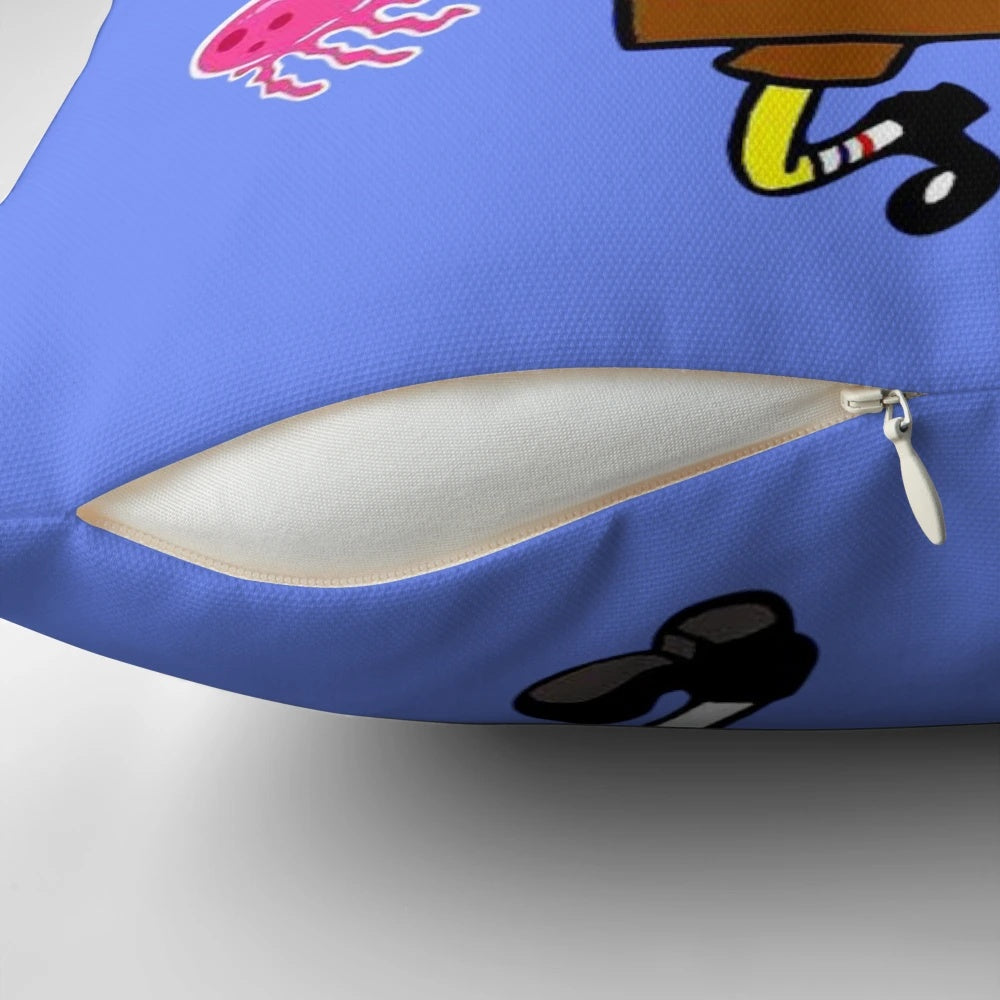 Spongebob Squarepants Themed Plush Pillow for Children's Bedroom