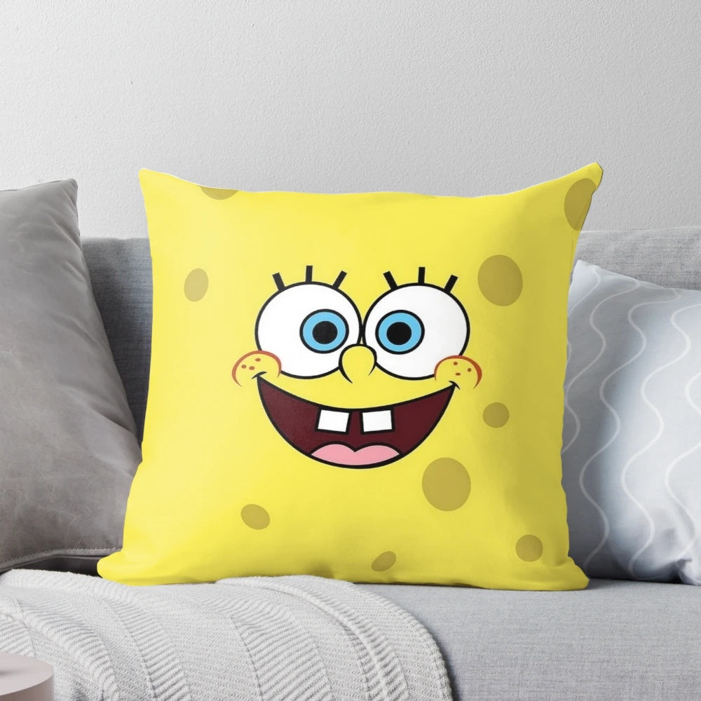 Spongebob Squarepants character pillow, a soft and colorful plush accent for kids' rooms