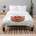 Spooky girl halloween design plush blanket