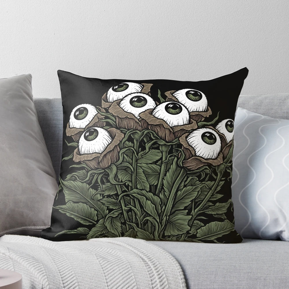 A soft, plush monster-themed bouquet pillow with a spooky yet cute design.