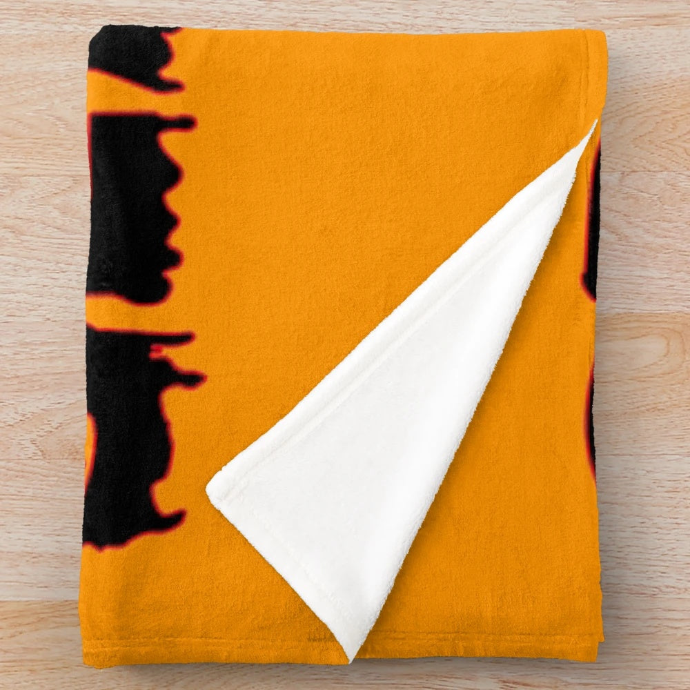 Spooky season plush blanket with blood drip design