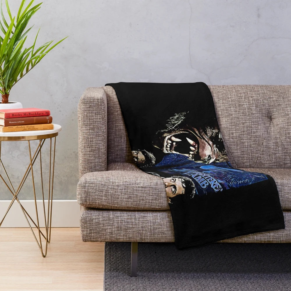 Cozy plush blanket featuring the iconic werewolf from the classic horror film "An American Werewolf in London