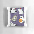 Playful and spooky ghost-themed decorative pillow perfect for Halloween decor
