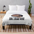 Ain't No Tamomi Girl Living Here plush blanket featuring ghost stories and anime-inspired designs