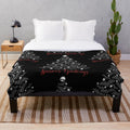 Gothic Bat Christmas Tree Plush Blanket