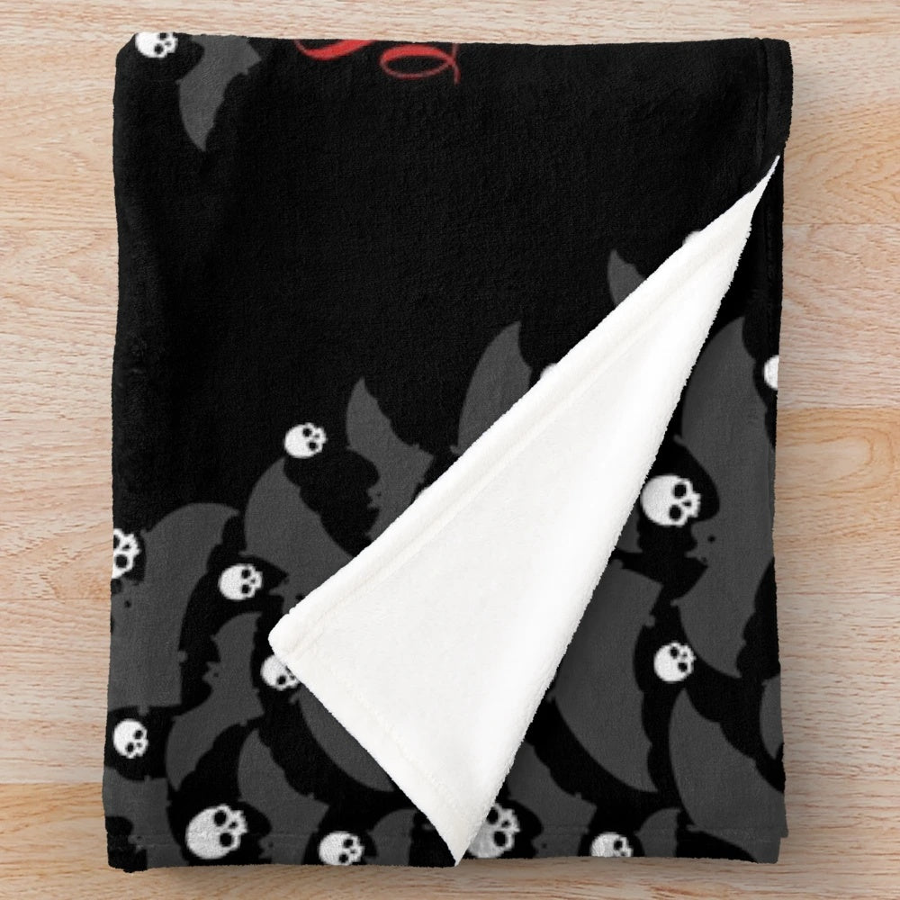 Gothic Bat Christmas Tree Plush Blanket