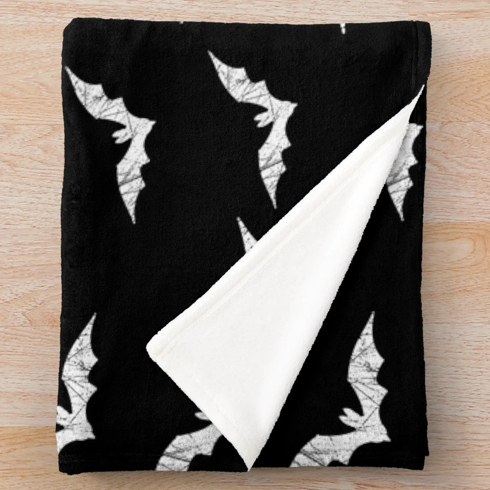 Bats pattern plush blanket with gothic and creepy design