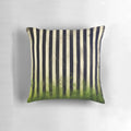 Striking black and white striped pillow with a Beetlejuice-inspired design, perfect for adding a touch of gothic flair to your home.