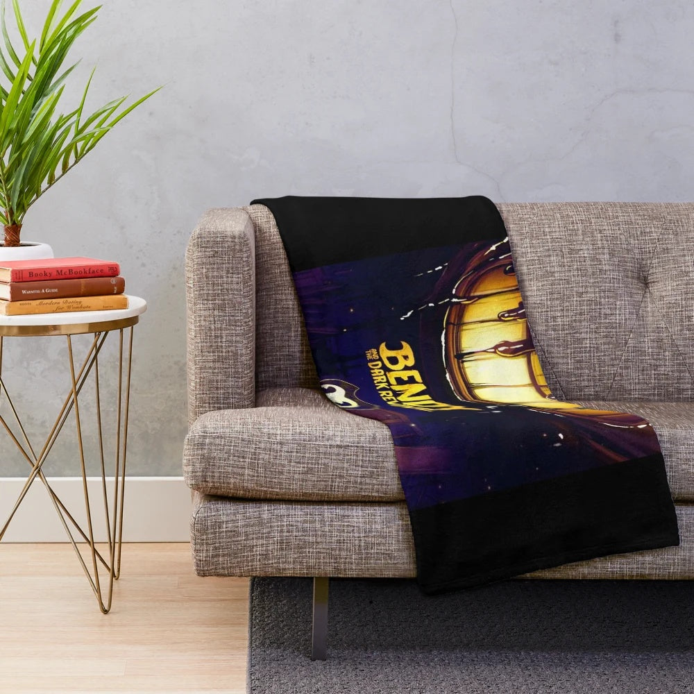 Bendy and the Dark Revival inspired plush blanket