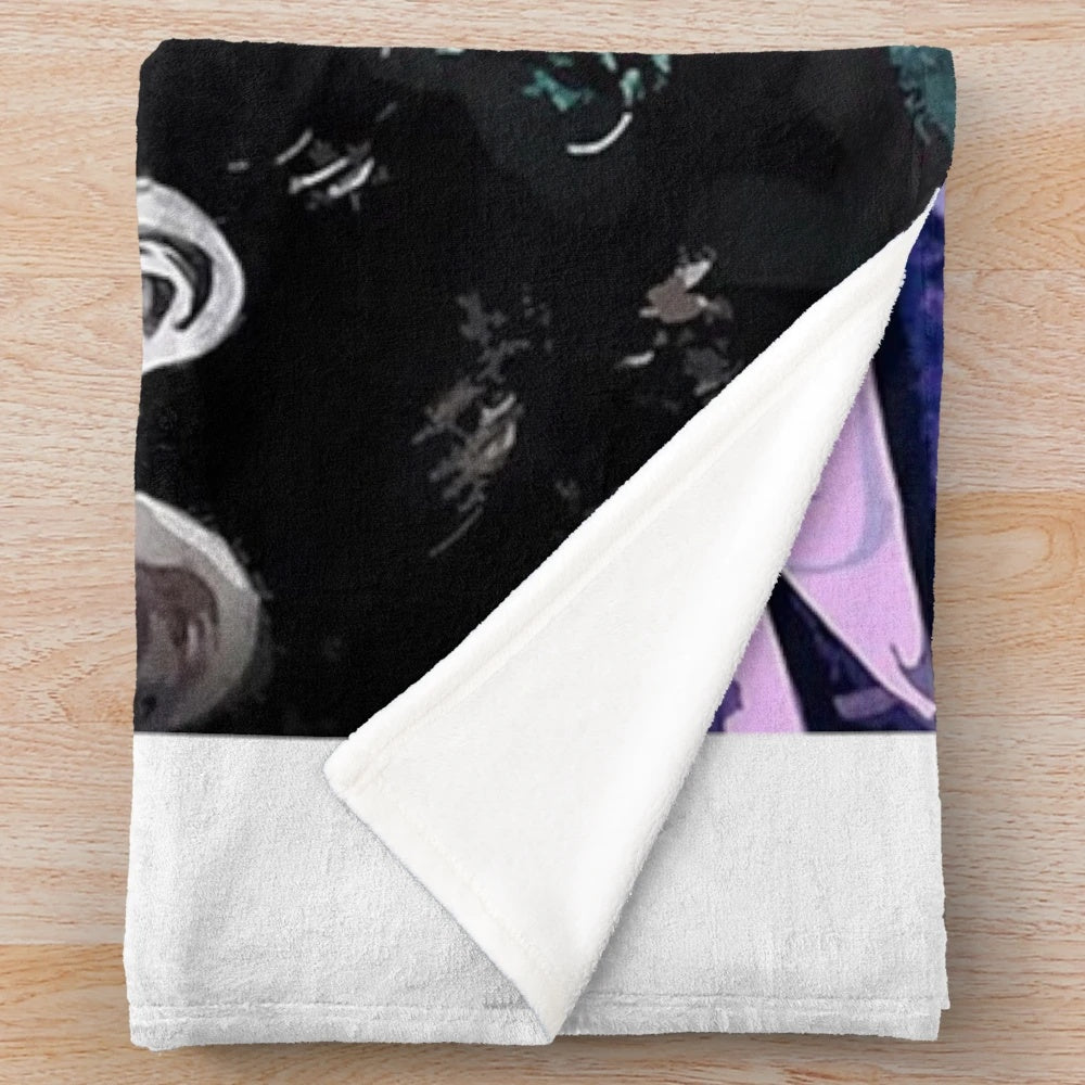 Plush Blanket Featuring Bride of Frankenstein Horror Movie Monster