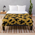Spooky cartoon pattern plush blanket for Halloween