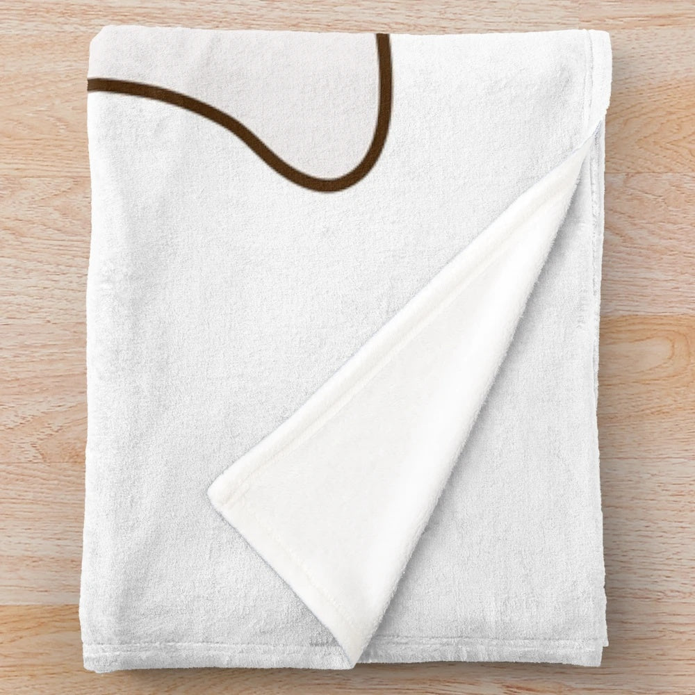 Plush blanket featuring a cute cat ghost holding a pumpkin basket