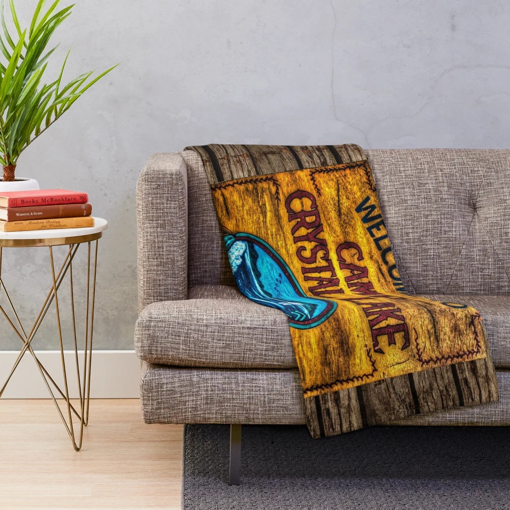 Camp Crystal Lake Plush Blanket featuring Jason Voorhees