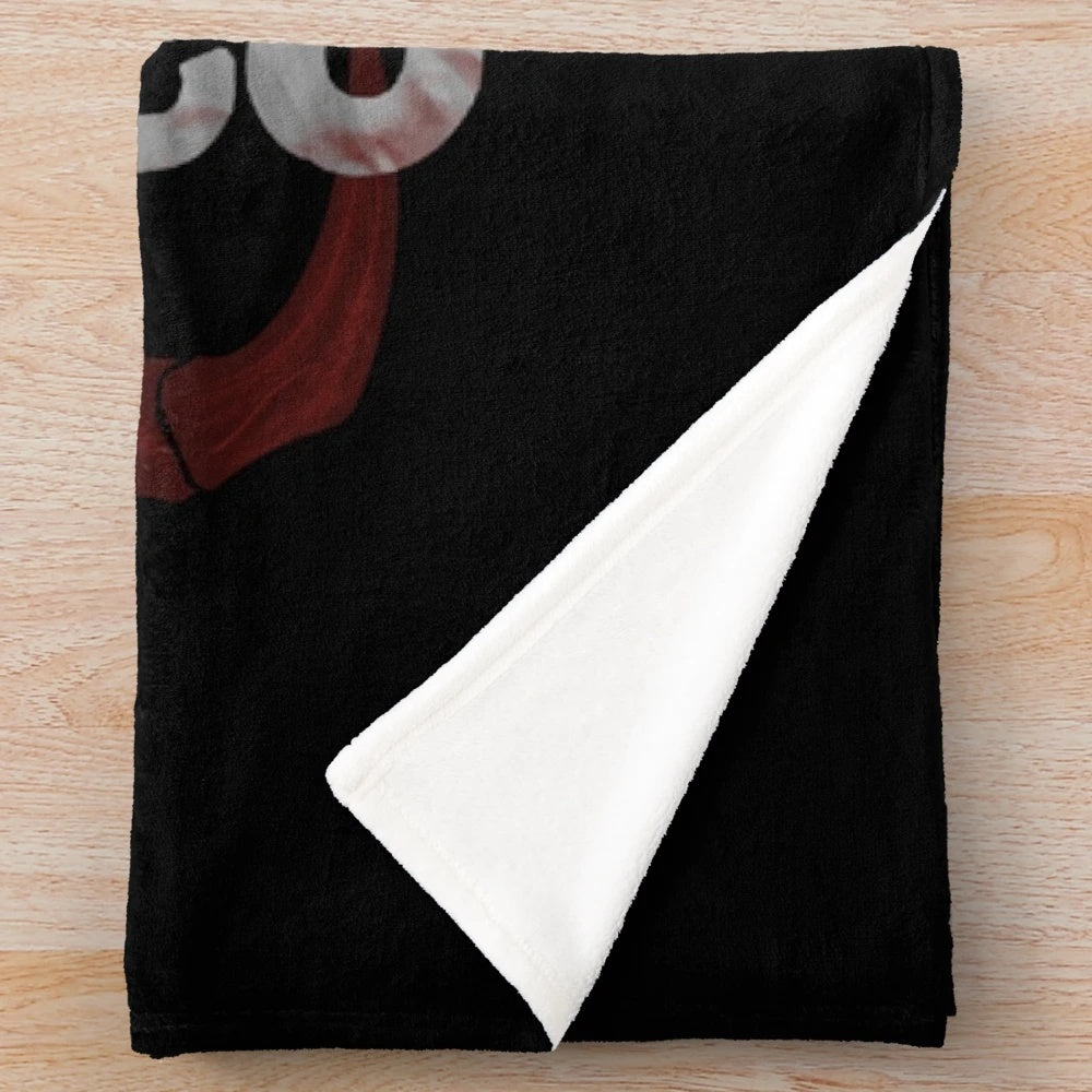 Choo Choo Charles inspired plush blanket with monster spider train art