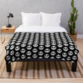 Spooky Christmas nightmare plush blanket with skeletal, ghoulish design