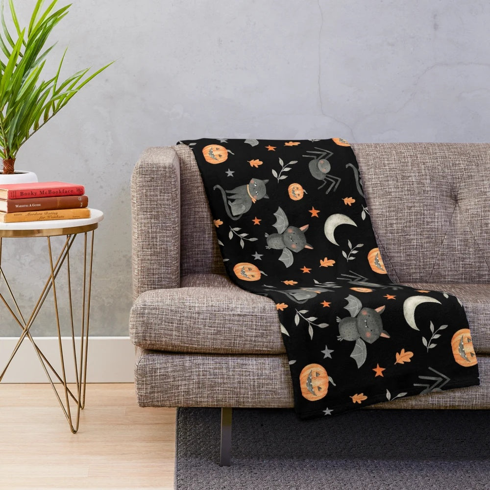 Spooky Halloween Party Plush Blanket