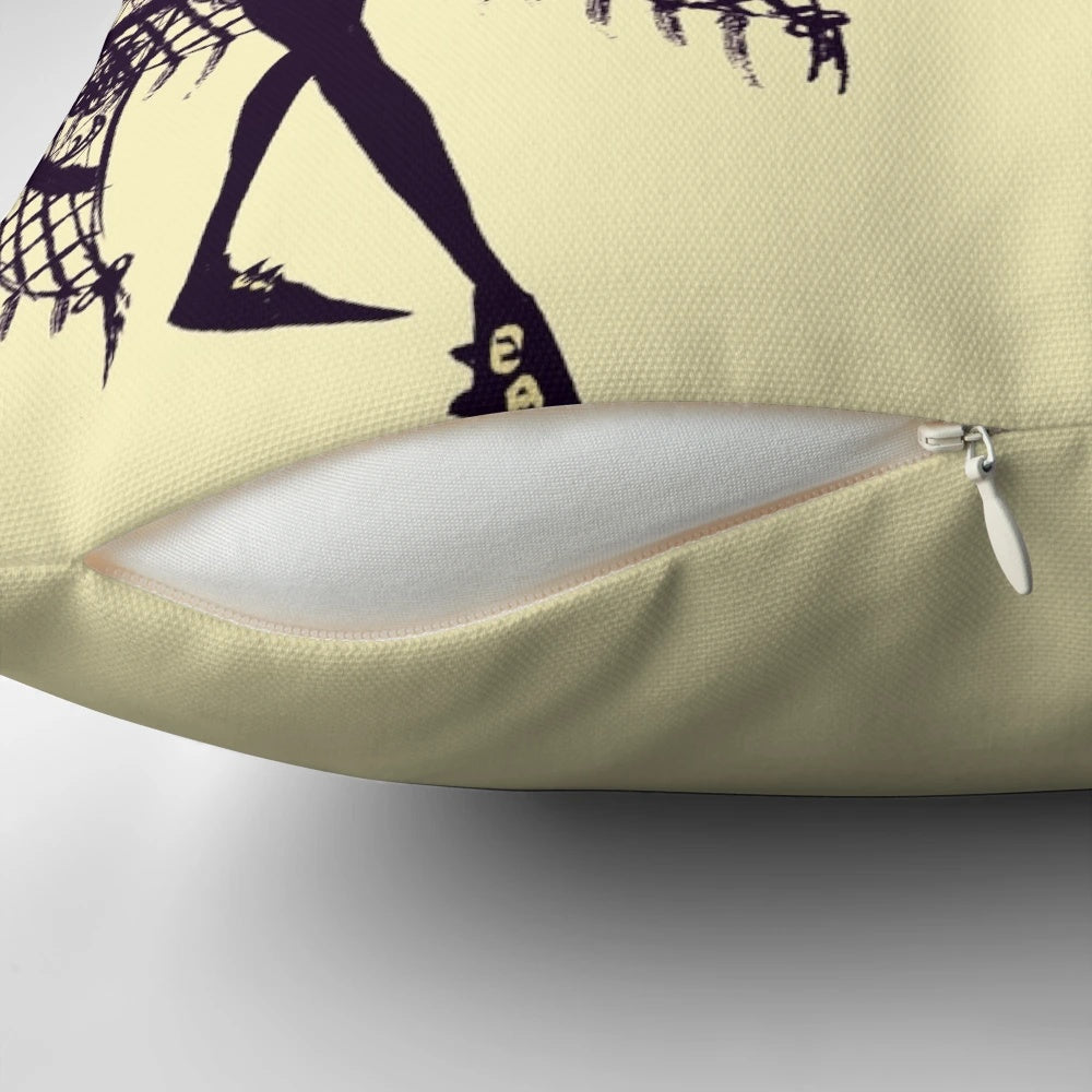 A soft, plush pillow featuring a spooky yet cute bat design in a pastel goth style, perfect for gothic or creepy cute home decor.