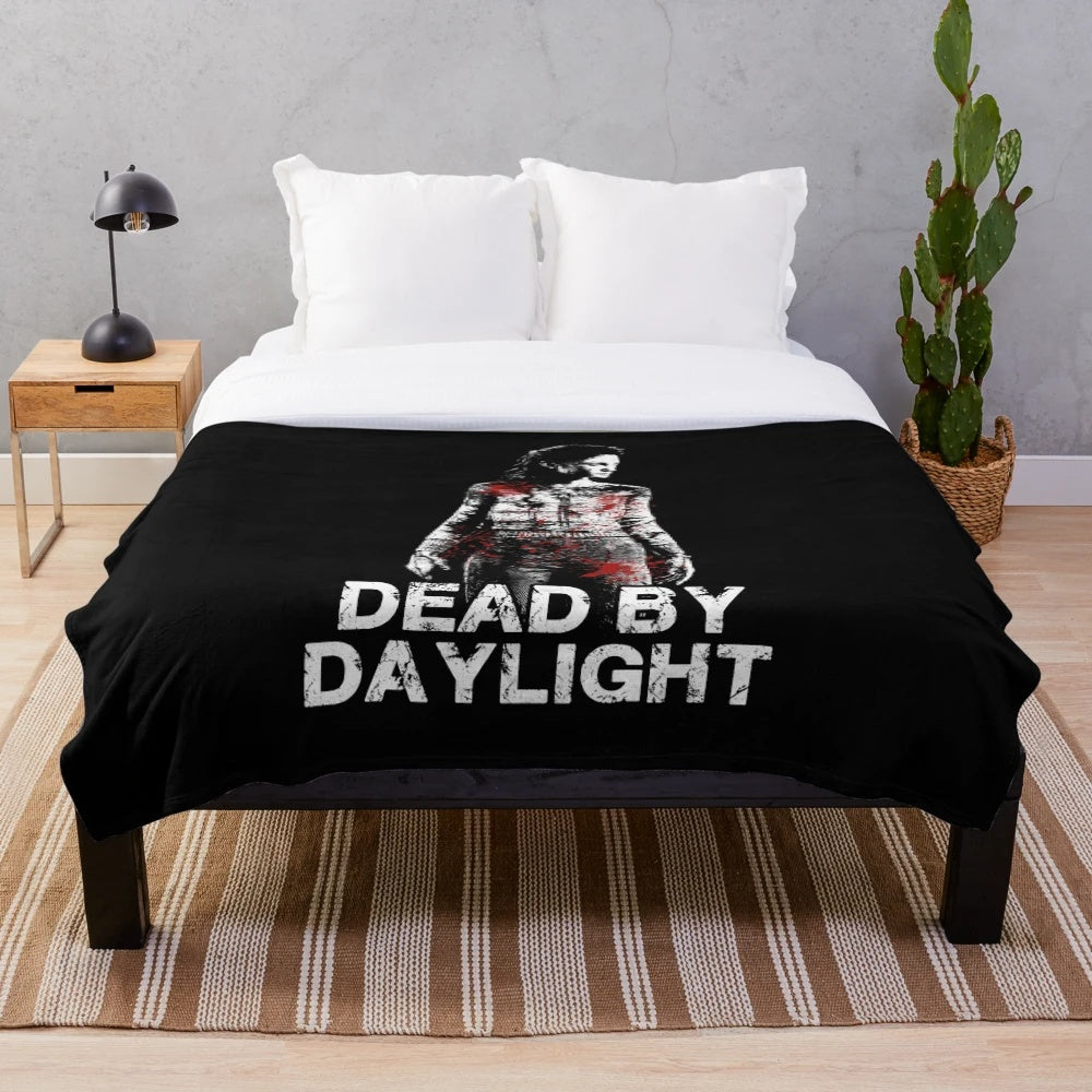 Dead by Daylight inspired plush blanket with horror video game characters