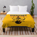 Spooky dentist plush blanket