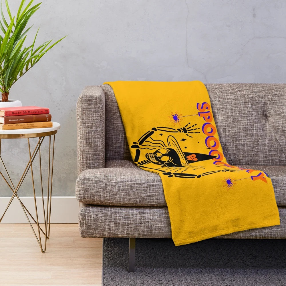 Spooky dentist plush blanket