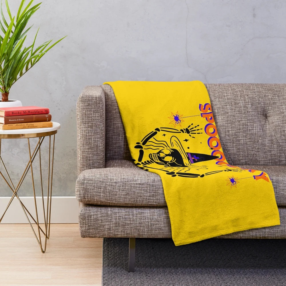 Spooky doctor plush blanket in a costume design