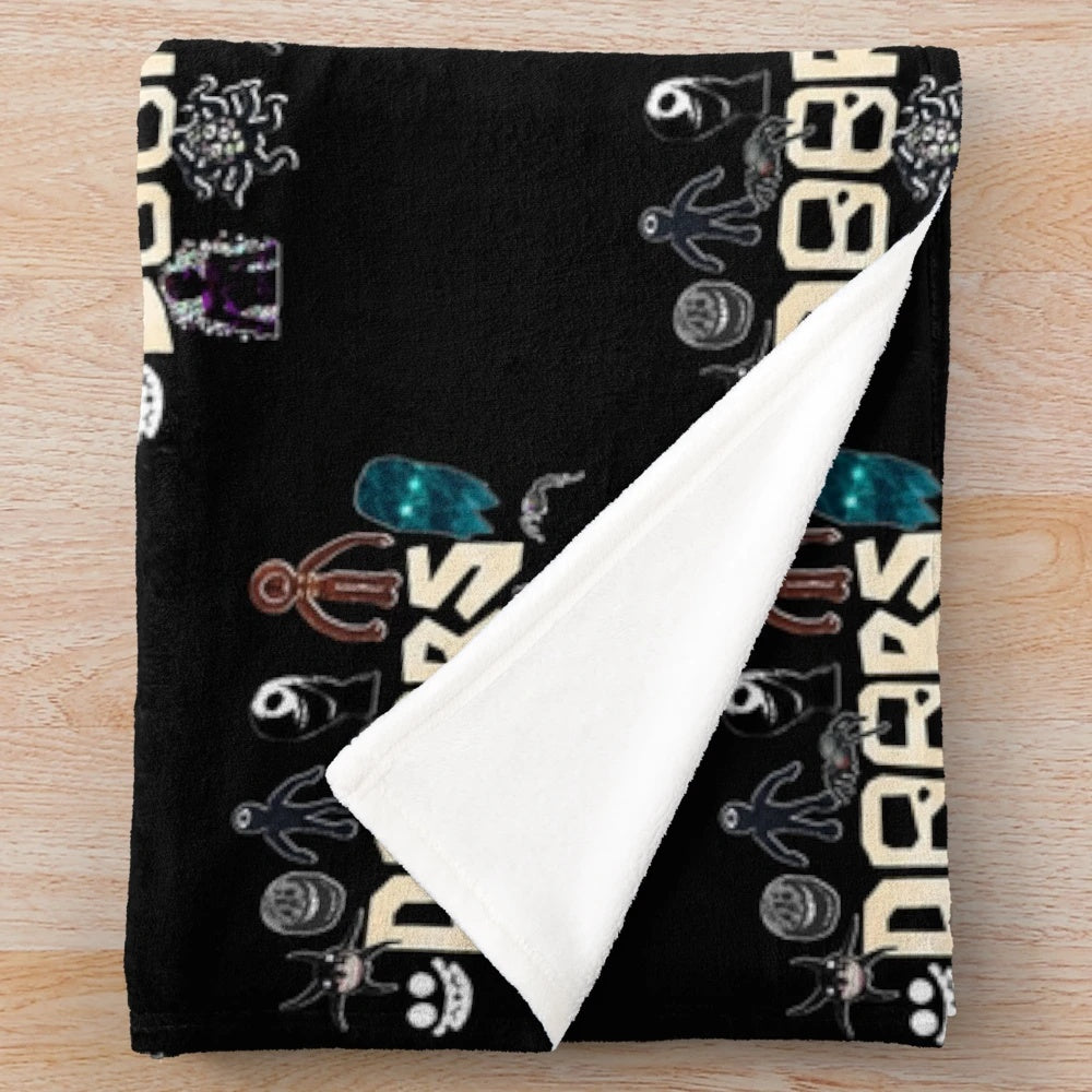 Doors horror game inspired monster plush blanket