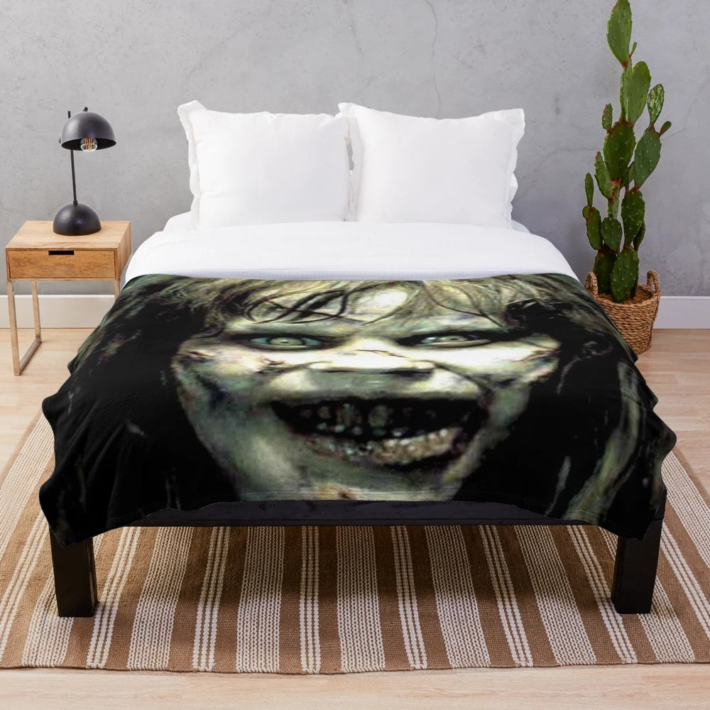 The Exorcist horror movie inspired plush blanket